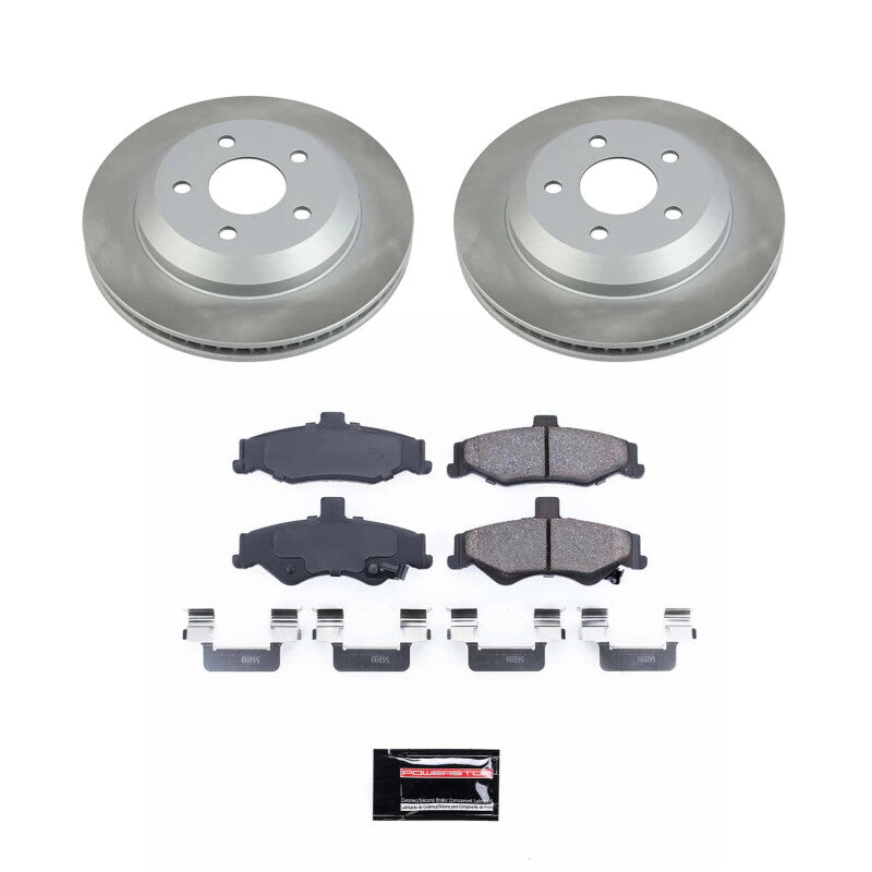 Power Stop 98-02 Pontiac Firebird Rear Semi-Coated Rotor Kit