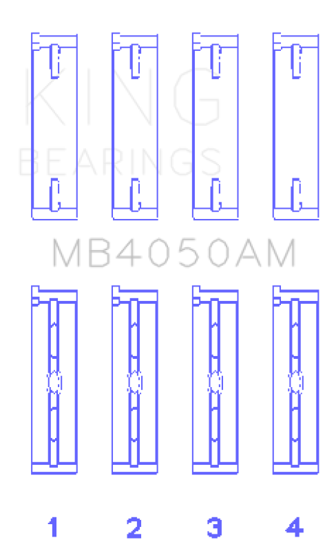 King Engine Bearings Mitsubishi 6G74 (Size +1.0mm) Main Bearing Set