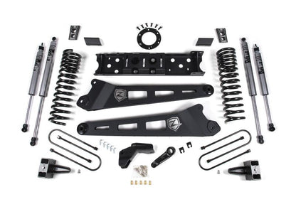 Zone Offroad 2019 Ram 3500 4in Radius Arm Bracket Gas - 2in Rear Block w/o Overload - Nitro Shocks