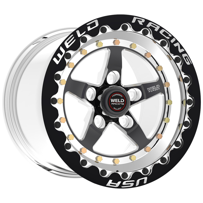 Weld Weldstar 17x10 / 5x4.5 BP / 8.0in. BS Black Wheel - Low Pad SBL