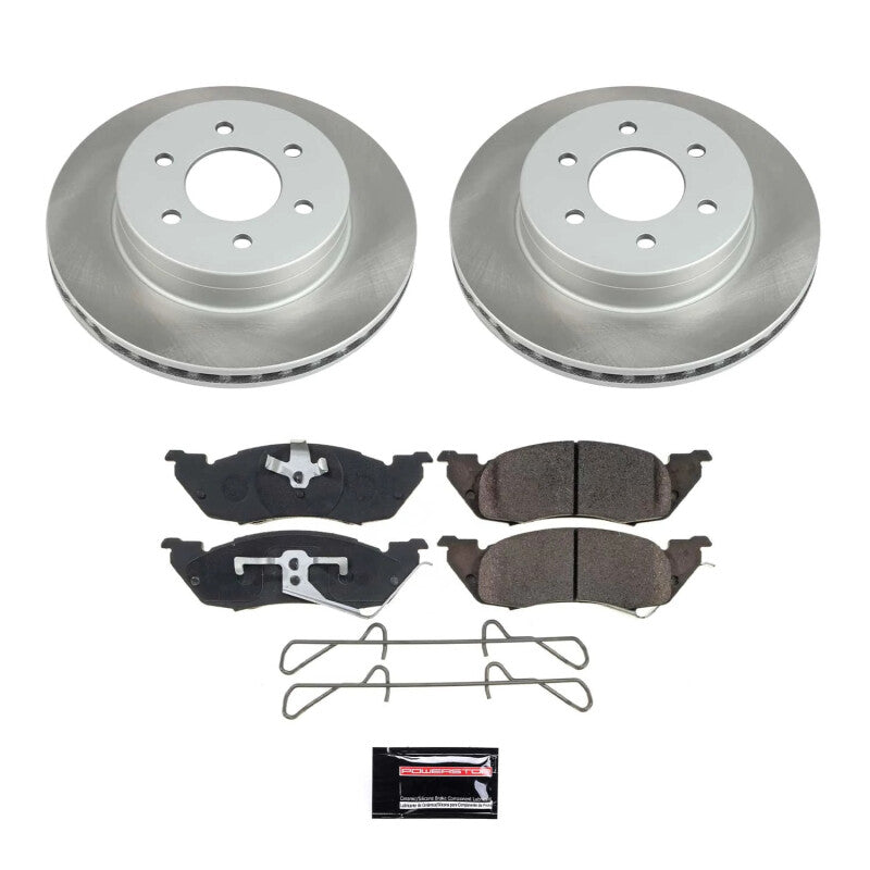 Power Stop 97-98 Dodge Dakota Front Semi-Coated Rotor Kit