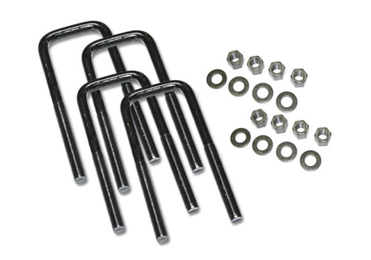 Superlift U-Bolt 4 Pack 9/16x2-1/2x8 - Square w/ Hardware