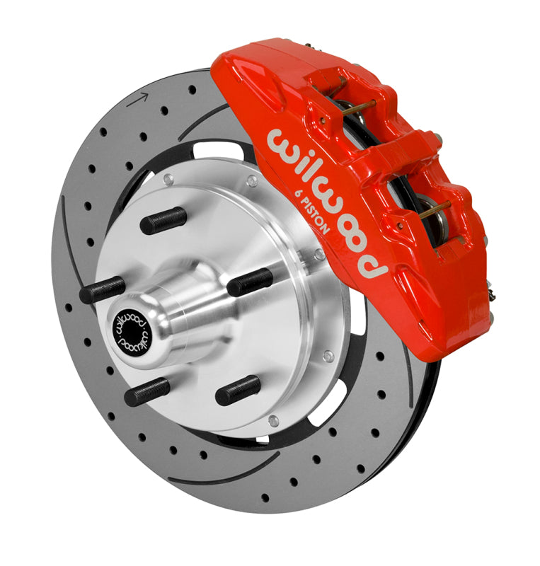 Wilwood kit front PINTO/MUSTANG ii 74-78 DP6 5X5.00 hub 12.19 rotor SRP red
