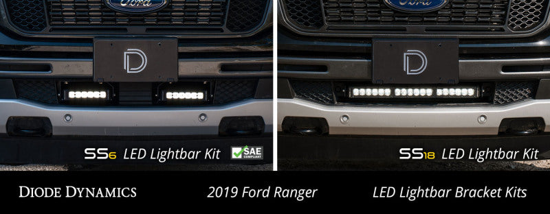 Diode Dynamics 19-21 Ford Ranger SS6 LED Lightbar Kit - White Driving