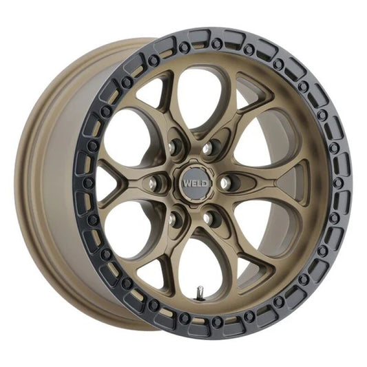 Weld 18x9 Ledge 6 6x139.7 ET-12 BS 4.50 Satin Bronze / Satin Black Ring 106.1