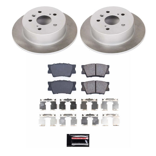 Power Stop 12-17 Toyota Camry Rear Semi-Coated Rotor Kit