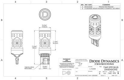 Diode Dynamics 7443 XPR LED Bulb - Cool - White (Pair)