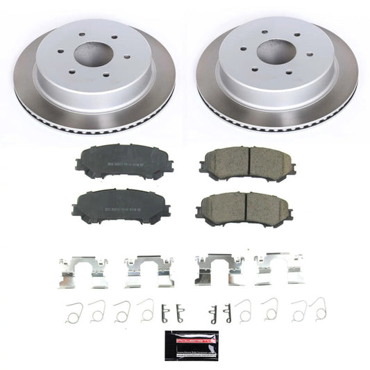 Power Stop 17-22 Nissan TITAN Rear Semi-Coated Rotor Kit