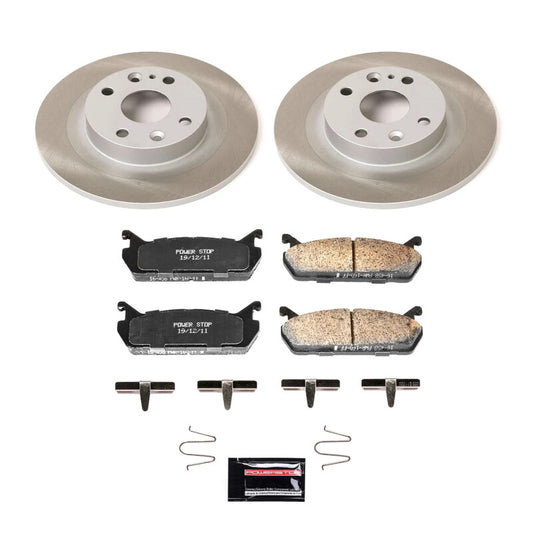 Power Stop 91-96 Mercury Tracer Rear Semi-Coated Rotor Kit