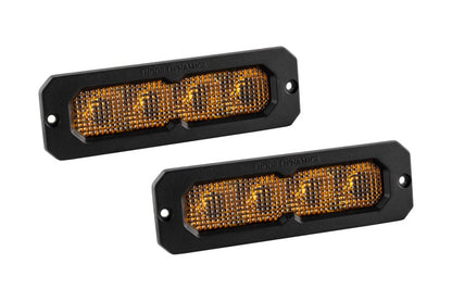 Diode Dynamics SS6 Sport Yellow Flood Flush ABL (pair) 3000K