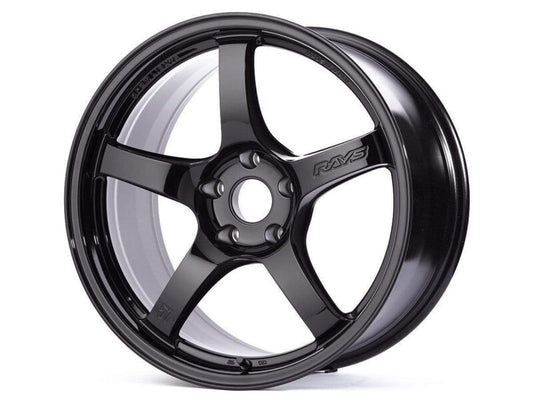 Gram Lights 57CR 18x8.5 +37 5-108 Glass Black Wheel