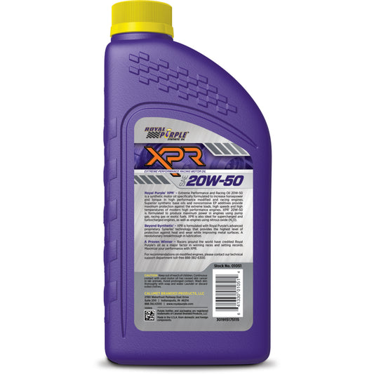 Royal Purple XPR Synthetic Extreme Performance 20W-50 Racing Oil - 1 Quart