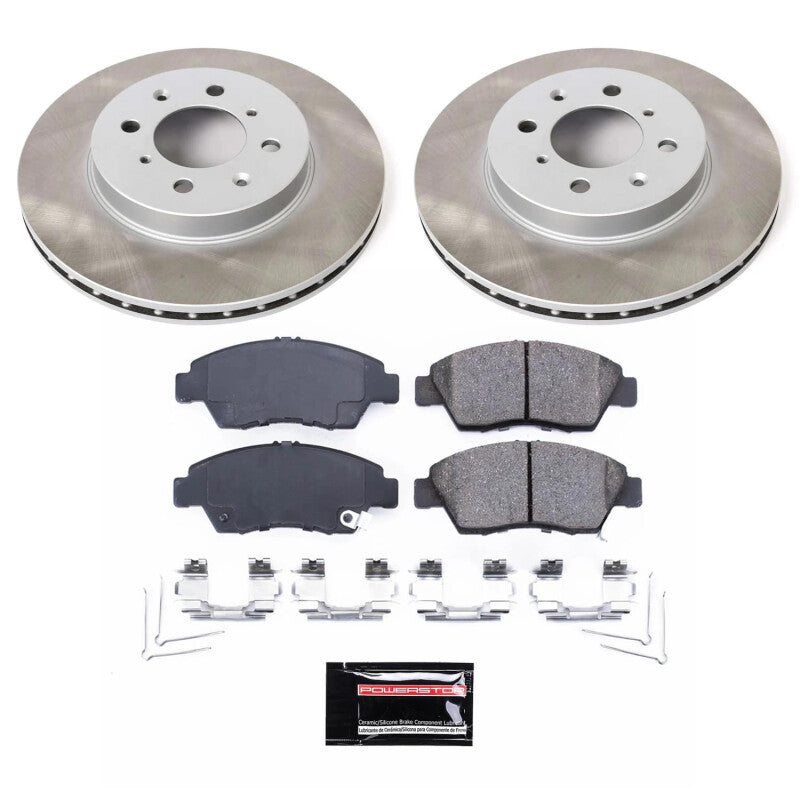 Power Stop 03-05 Honda Civic Front Semi-Coated Rotor Kit