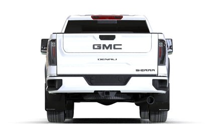 Rally Armor 20-26 GMC Sierra 2500/3500 HD Denali Black Mud Flap w/Metallic Black Logo