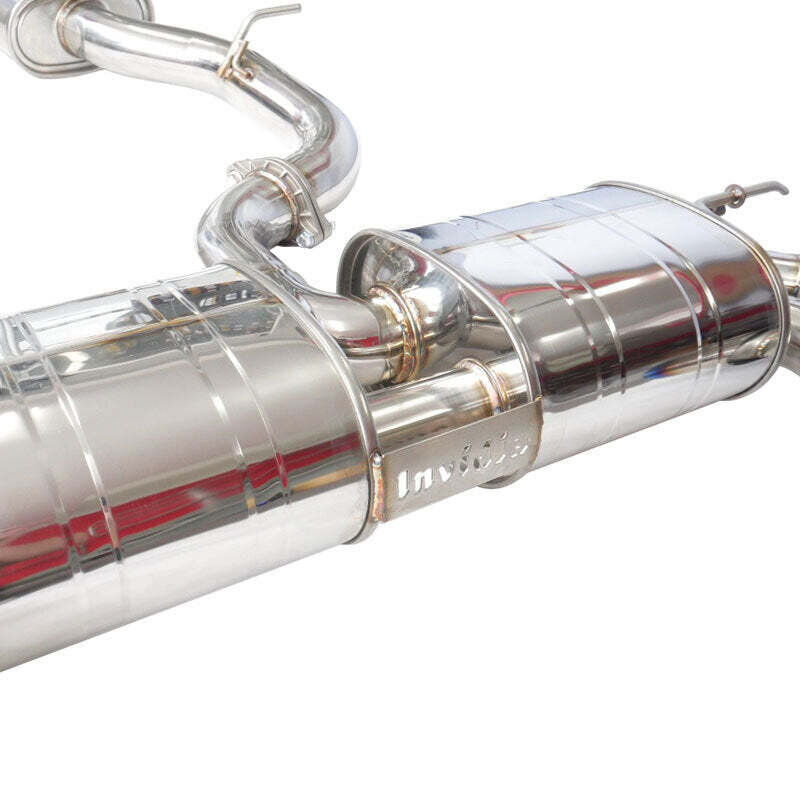 Invidia 2022+ Volkswagen Golf R MK8 76mm R400 Valved Cat Back Exhaust Rolled TI Tips