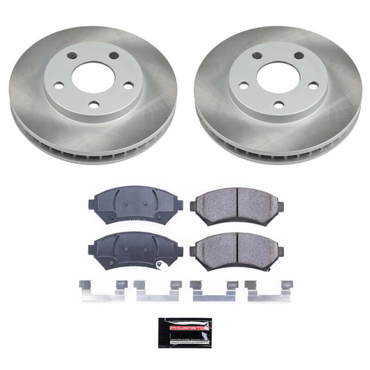 Power Stop 97-98 Pontiac Trans Sport Front Semi-Coated Rotor Kit