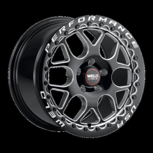 Weld Solana Beadlock 18x12 / 6x114.3 BP / ET53 / 71.5mm Bore - Gloss Black MIL DIA Wheel
