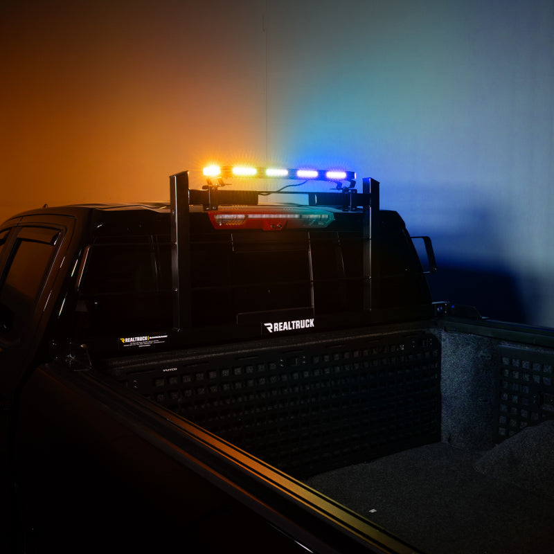 Putco 24In Universal 24In Tri Color Hornet Light (Amber/Blue/White) - LED Stealth Rooftop Strobe Bar
