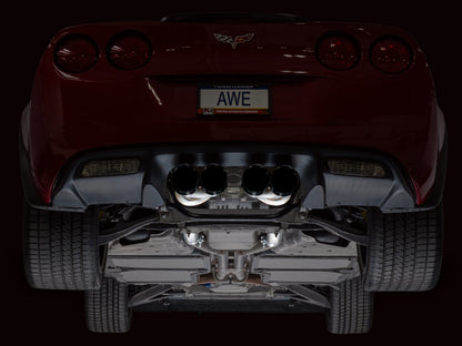 AWE Tuning 05-07 C6 Chevrolet Corvette 6.0L Touring Edition Axle-Back Exhaust w/ Diamond Black Tips