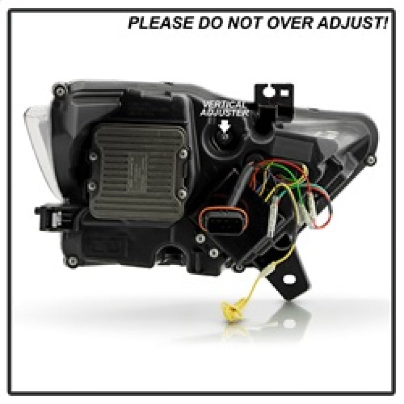 Spyder 15-17 Ford Mustang LED Headlights - Black (PRO-YD-FM15AP-GRSB-SET-BK)