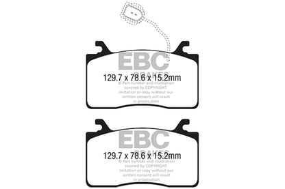 EBC 2016+ Alfa Romeo Guilia 2.0T Redstuff Front Brake Pads
