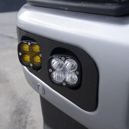 Baja Designs 2023+ Ford F250/F350 Super Duty Squadron SAE/Sport Fog Pocket Kit - Amber Toggle