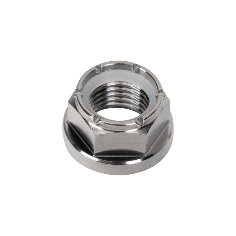 Wilwood nut 3/8-24 nylon self lock hex flange titanium GR5