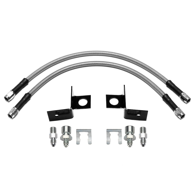 Wilwood flexline kit 14IN -3 hose M1.5 IF 1/8-27 NPT W/BRACKET