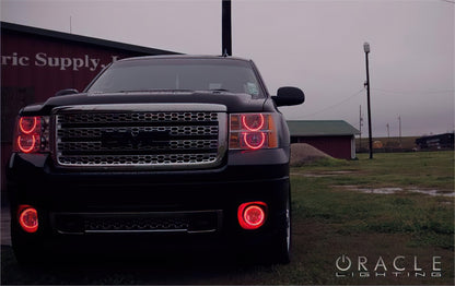Oracle 08-13 GMC Sierra LED Round Ring Headlight Halo Kit - UV/Purple