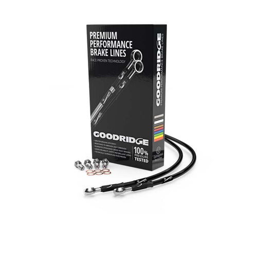 Goodridge 2006 H-D FXST Softail Standard (w/o ABS) Clear Rear Brake Line w/Black Fittings