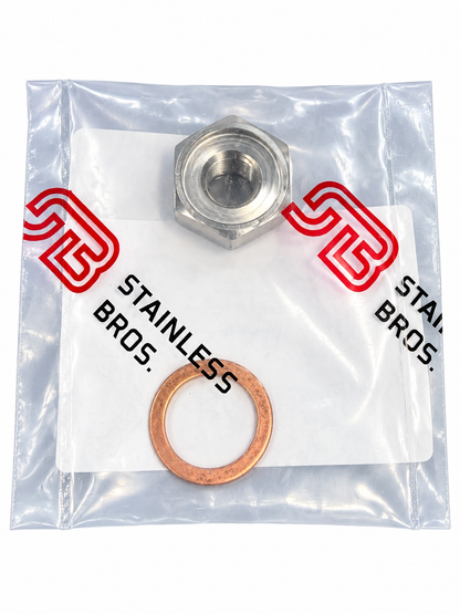 Stainless Bros M18x1.5mm to M12x1.25mm O2 Sensor Adapter