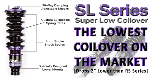 D2 Racing - SL Coilovers for 94-01 Acura Integra / 92-00 Civic (Super Low Series)