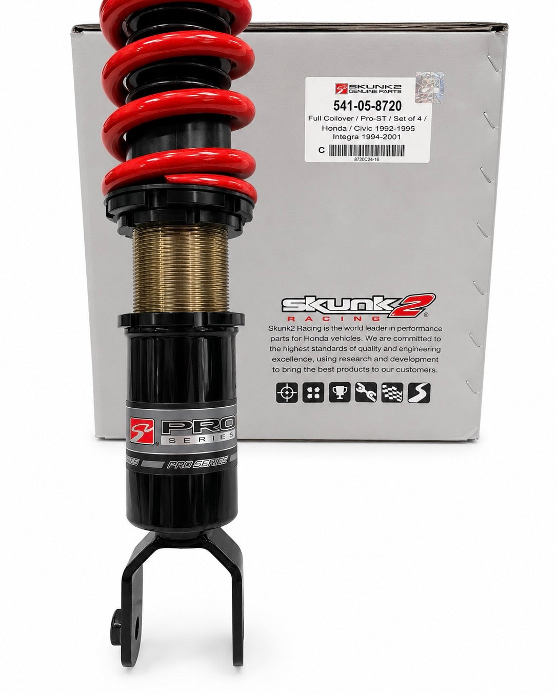 Skunk2 92-95 Honda Civic / 94-01 Acura Integra Pro-ST Coilovers (Front 10 kg/mm - Rear 10 kg/mm)