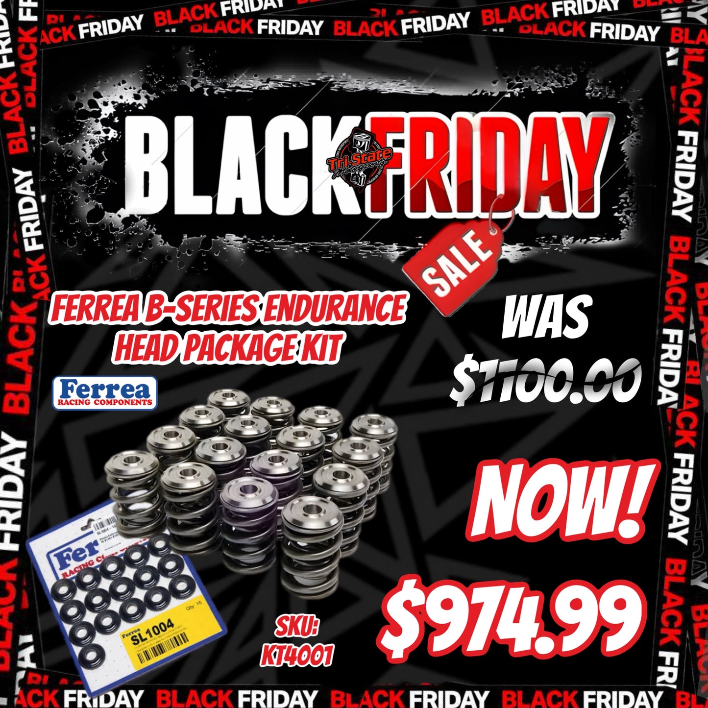 Black Friday Sale - Ferrea B-Series Endurance Headpackage Kit