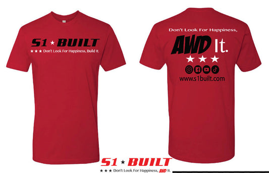 S1 Built - Short Sleeve T-shirt - Red