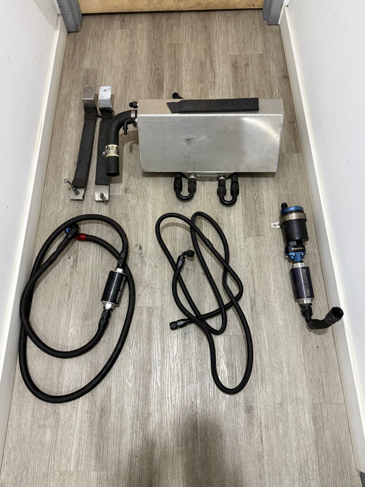 Tsm Used Parts Collection - FCS Race 5 Gallon Fuel Cell Complete W/Lines, Fittings and Fuel Pump