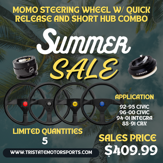 MOMO - Steering Wheel w/ Quick Release and Short Hub Combo