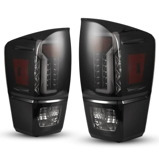 Winjet - 2016-2023 Toyota Tacoma LED Tail Light - Black Smoke