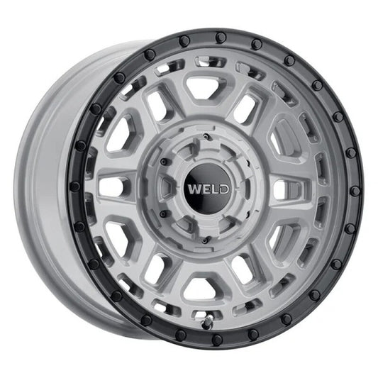 Weld Off-Road Crux 17x9in / 5x114.3 BP / ET 0 / 78.1mm Bore - Gloss Armor Gray / Satin Black Wheel