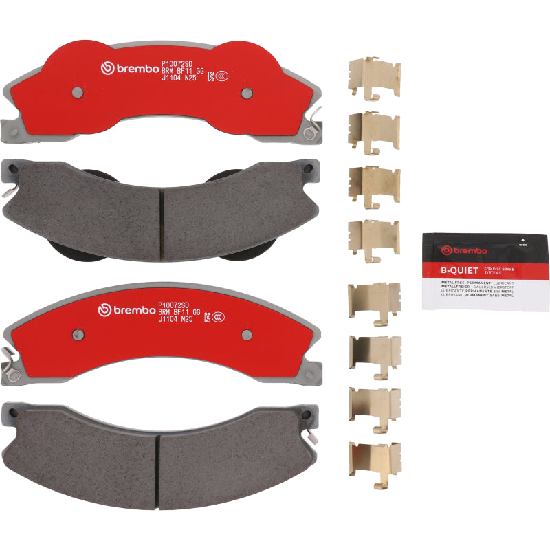 Brembo OE 09-17 Chevrolet Express 3500/11-19 Silverado 2500 HD XTRA Severe Duty Brake Pad Set - Rear