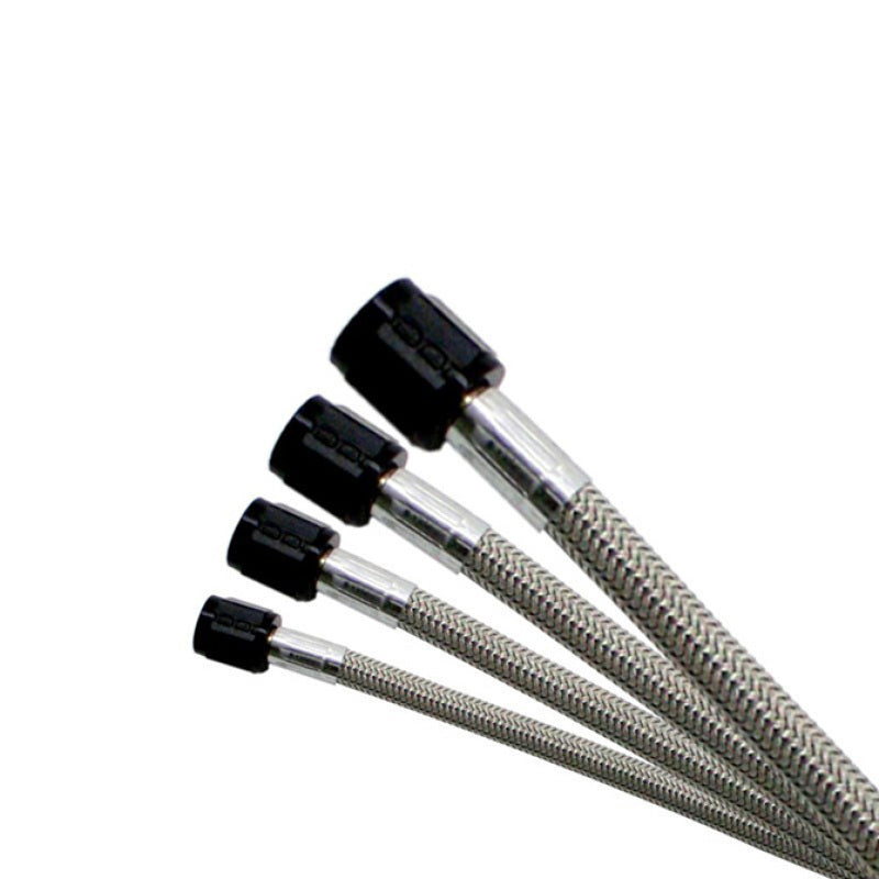 Nitrous Express 8AN 72in Stainless Steel Braided Hose (Black Ends)