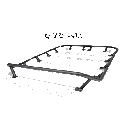 Go Rhino SRM300 Quad Overland Rail Kit (For 80x40in. Rack) - Tex. Blk (Rails ONLY - Req. Platform)