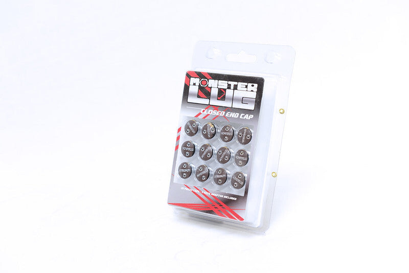 Wheel Mate Monster Lug Nut Caps - White 14x1.50