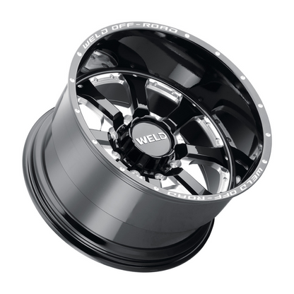 Weld Off-Road W125 20X10 Granada Eight 8X165.1 ET-18 BS4.75 Gloss Black MIL 125.1