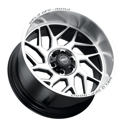 Weld Off-Road W118 20X10 Fulcrum 6X135 6X139.7 ET-18 BS4.75 Gloss Black w/ Machine Lip 106.1