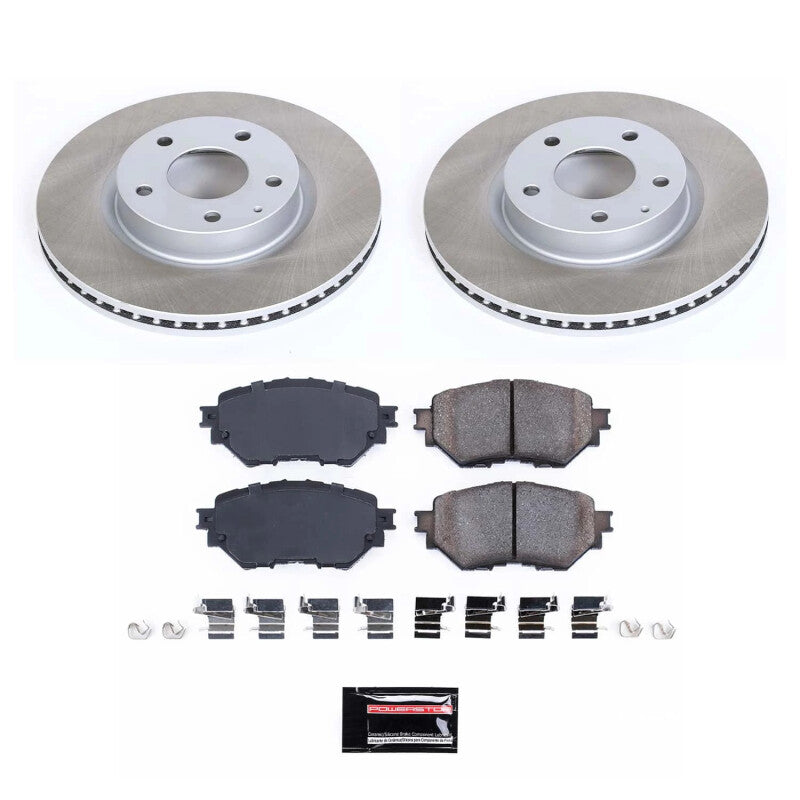 Power Stop 17-18 Mazda 3 Front Semi-Coated Rotor Kit