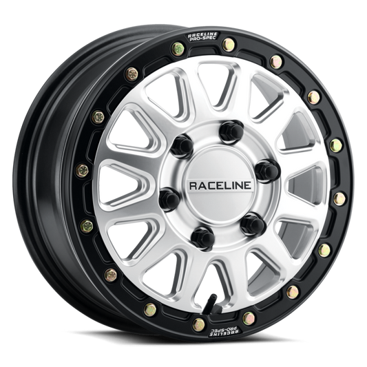 Raceline A14SB Alpha 15x7in /  BP / 25mm Offset / 68mm Bore - Hyper Silver w/Black Ring