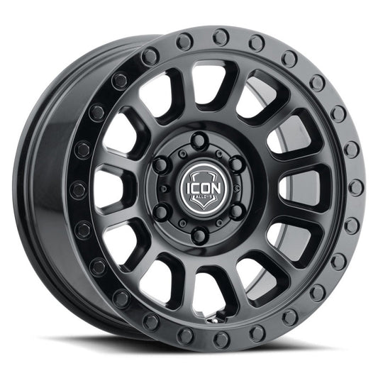 ICON Hulse 17 X 8.5 6 X 5.5 0mm Offset 4.75in BS Double Black