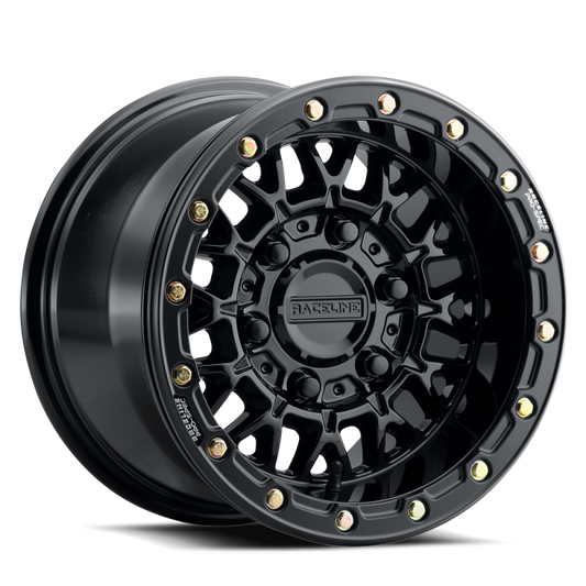 Raceline A15 Omega 15x10in / 5x114.3 BP / 10mm Offset / 68mm Bore - Gloss Black