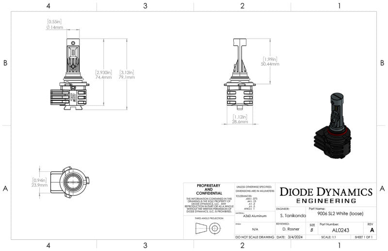 Diode Dynamics 9006/9012 White SL2 LED Bulb (one)